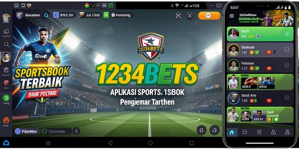 Tampilan layar utama 1234BETS dengan berbagai pilihan taruhan.
