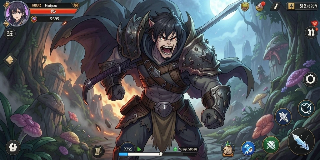 Screenshot gameplay <strong>9399</strong> dengan karakter Anime yang menawan dan aksi yang mendebarkan.