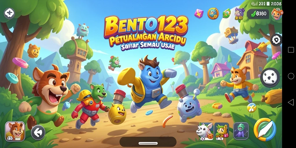 Screenshot BENTO123 menunjukkan aksi gameplay Arcade menegangkan.