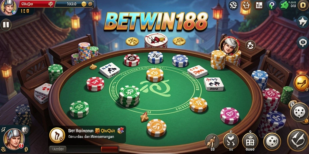 Tampilan gameplay seru dalam permainan QiuQiu BETWIN188.