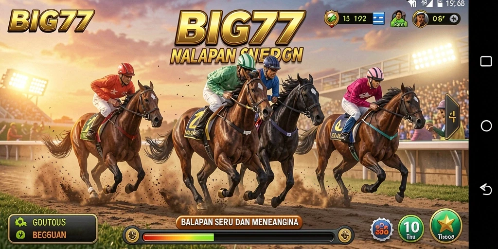 Tampilan gameplay Racing yang menegangkan di BIG77.