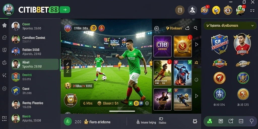 Tampilan gameplay menarik dari CITIBET88 yang menampilkan taruhan olahraga.