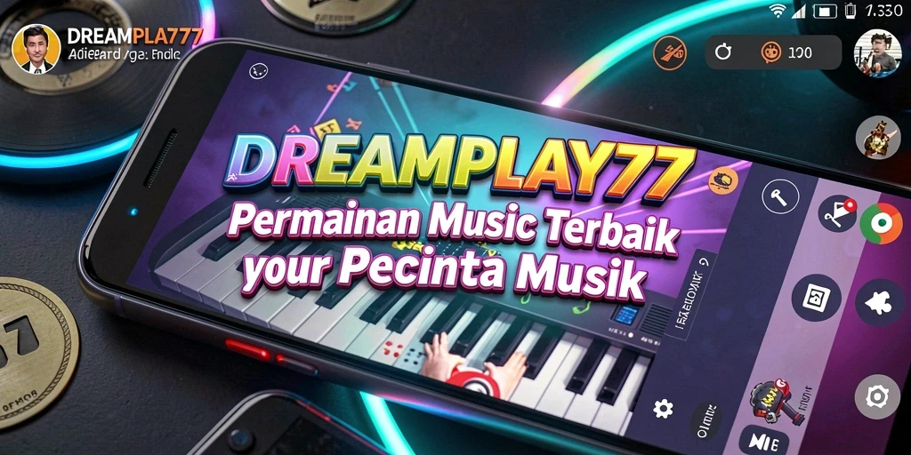 Screenshot dari gameplay DREAMPLAY77 yang penuh dengan keseruan musik.