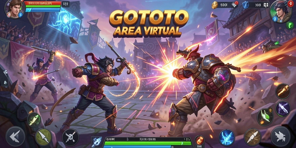 Screenshot menunjukkan aksi pertarungan intens di GOTOTO.