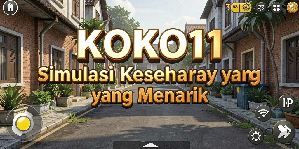 Screenshot KOKO11 menampilkan karakter dalam simulasi kehidupan sehari-hari.