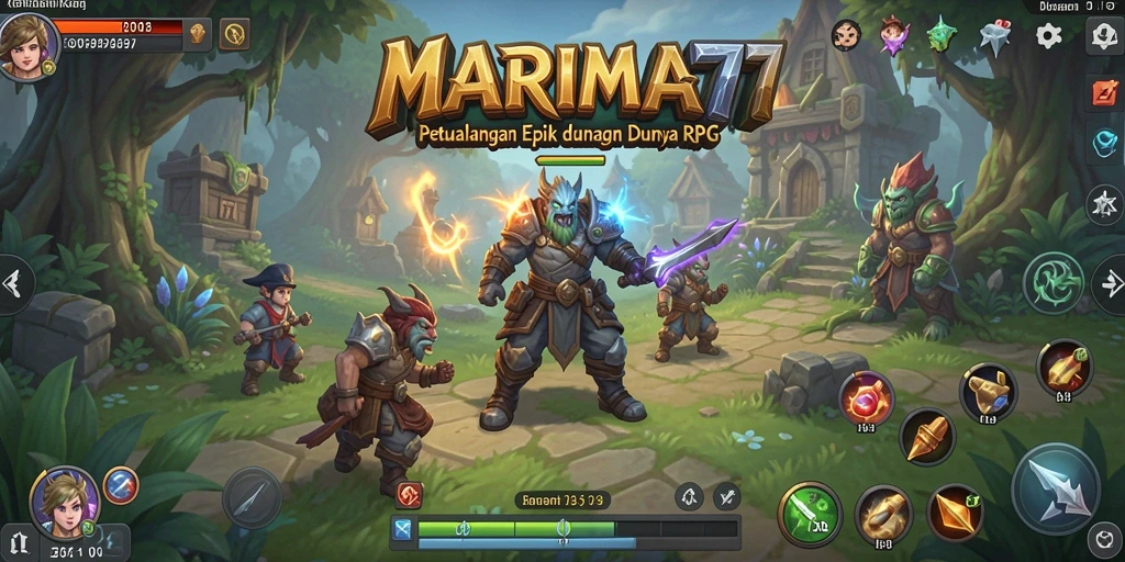 Tampilan dinamis dari gameplay RPG MARIMA77