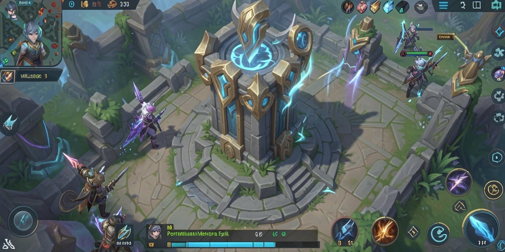 Tampilan gameplay MLBB8 yang menarik dalam pertahanan menara.
