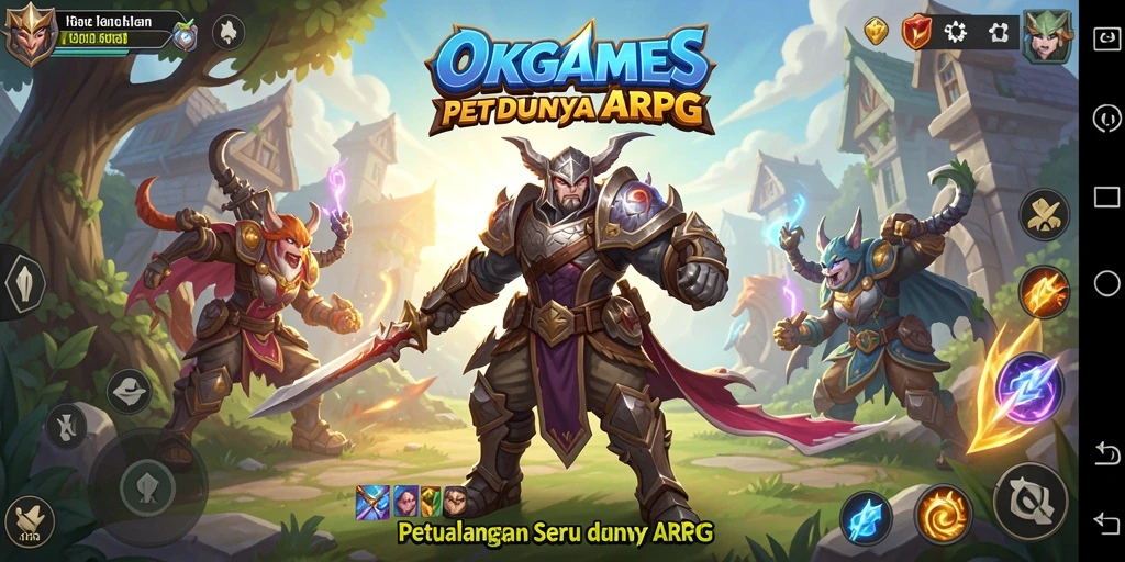 Screenshot gameplay ARPG OKGAMES dengan aksi seru dan grafis memukau.