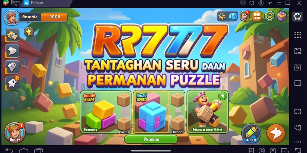 Screenshot utama RR777 menunjukkan gameplay menantang dengan teka-teki yang menarik.