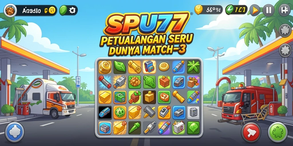 Tampilan gameplay SPBU77 yang menantang dan menarik.