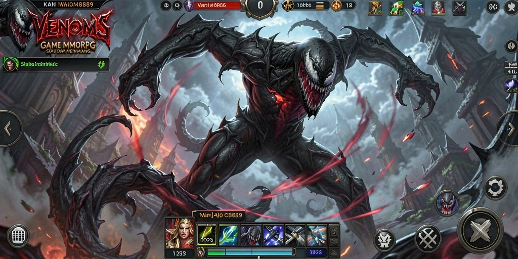 Tampilan gameplay mendebarkan dari VENOM889 dengan aksi MMORPG yang menawan.