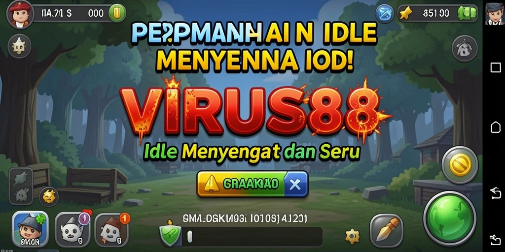Screenshot gameplay <strong>VIRUS88</strong> menampilkan aksi Idle yang seru dan menarik.